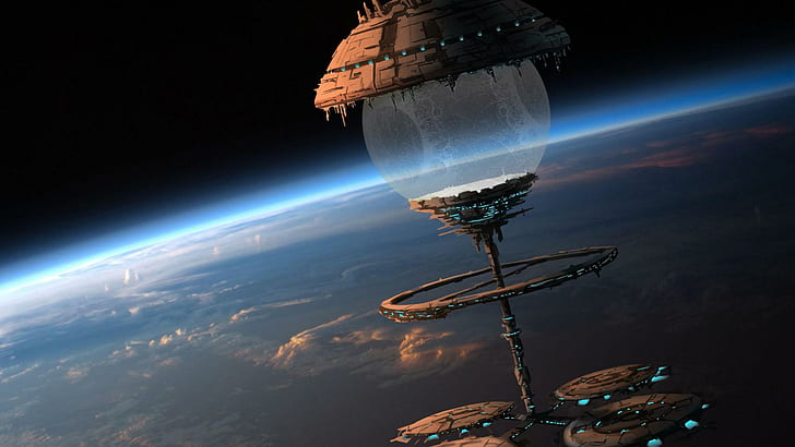 Orbital stations Surface of planets Fantasy Space, space fantasy