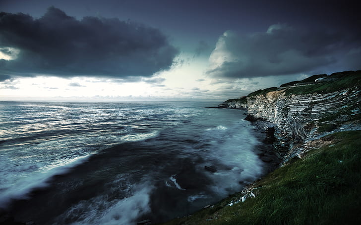 Atlantic West Coast, water, beach, sea, ocean, rocks, seascape, HD wallpaper