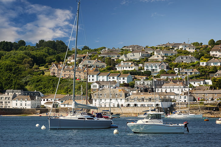 England, building, yachts, harbour, Cornwall, RAID, St Mawes
