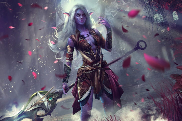 fantasy girl, Video Game Art, World of Warcraft, Eddy Shinjuku