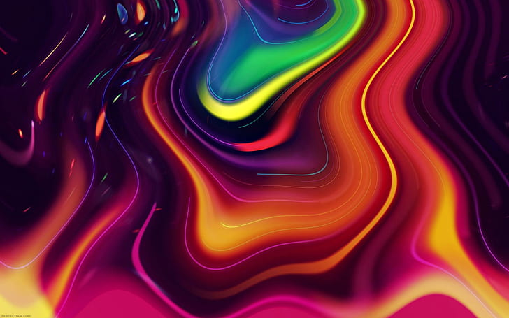abstract, bright, colors, psychedelic, swirl, HD wallpaper