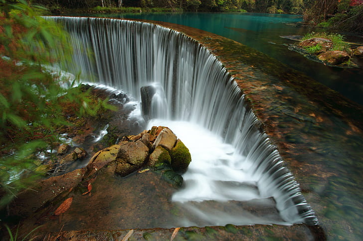time lapse photography of waterfalls, IMG, water fall, nature, HD wallpaper