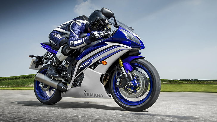 superbike racing, yamaha yzf r6, motorcycle, motorcycling, transportation, HD wallpaper