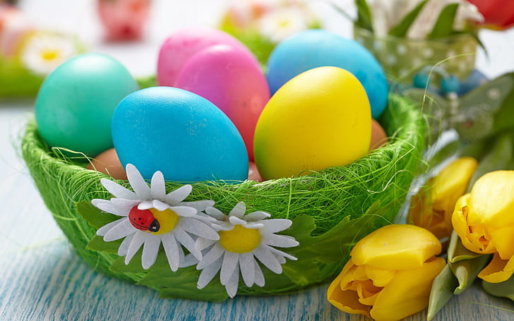 Lovely 2014 Easter Basket, easter eggs, easter 2014, easter eggs 2014, HD wallpaper