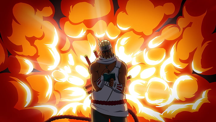 Killer Bee of Naruto, Naruto Shippuuden, manga, anime, illuminated, HD wallpaper