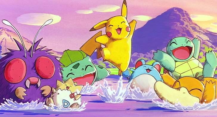 Pokemon Pikachu wallpaper, Pokémon, Bulbasaur (Pokémon), Marill (Pokémon), HD wallpaper