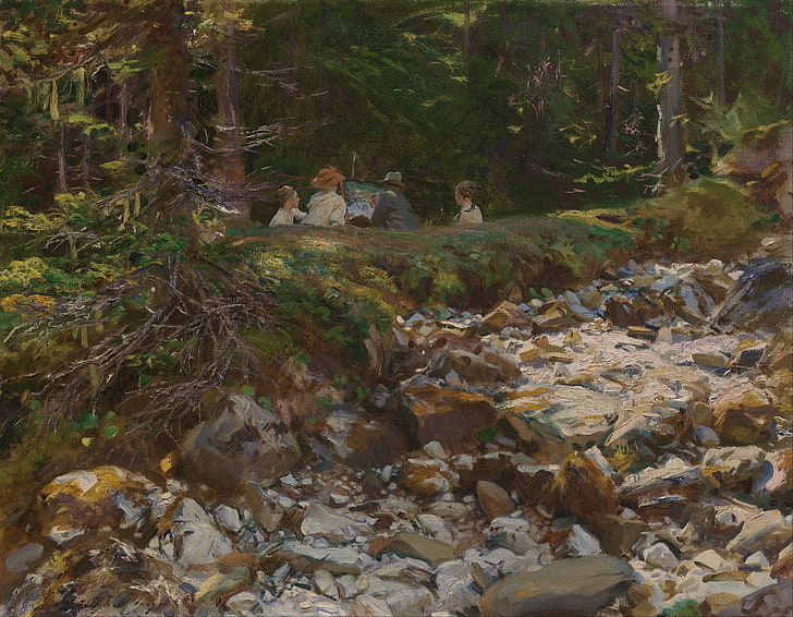 John Singer Sargent, classic art, rock, solid, rock - object