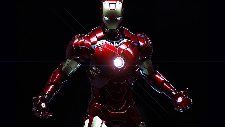 Iron Man, movies, Tony Stark, Iron Man 2, indoors, black background, HD wallpaper