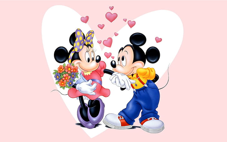 HD wallpaper: Mickey Mouse And Minnie Love Couple Wallpaper Hd | Wallpaper  Flare