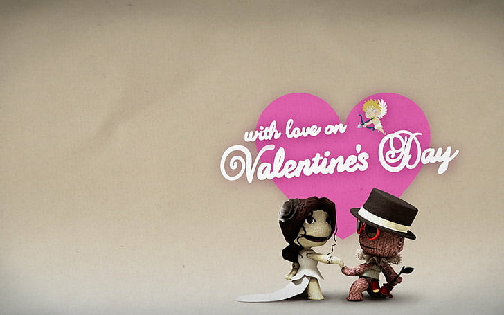 LittleBigPlanet, Love, Valentine's Day, text, western script, HD wallpaper