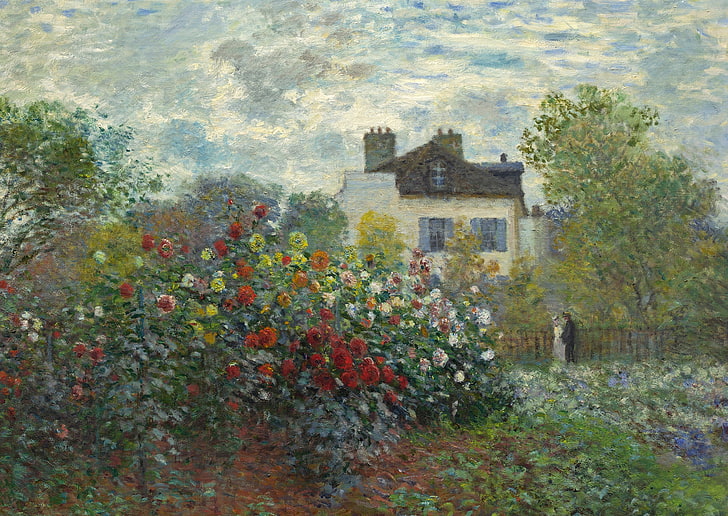 Hd Wallpaper Assorted Flowers Painting, Claude Monet Flower Garden Paintings