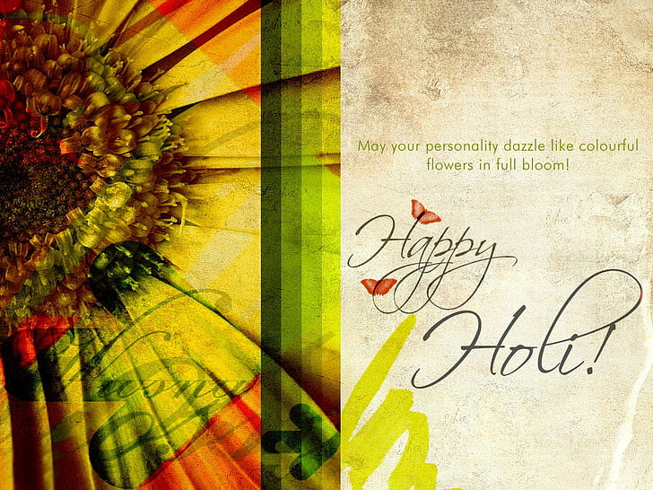 HD wallpaper: Happy Holi Greeting Cards, happy holi text, Festivals /  Holidays | Wallpaper Flare