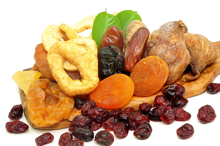 assorted fruits, variety, many, food, raisin, grape, snack, date