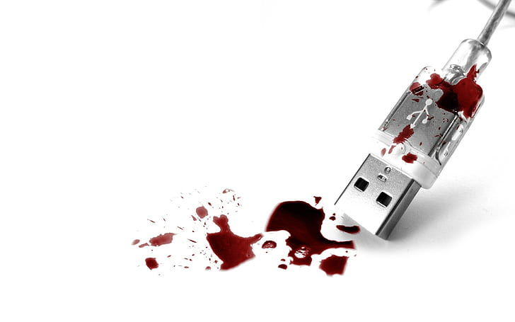 blood, USB, selective coloring