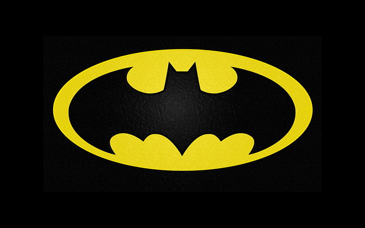 Batman logo wallpaper, DC Comics, black background, black color