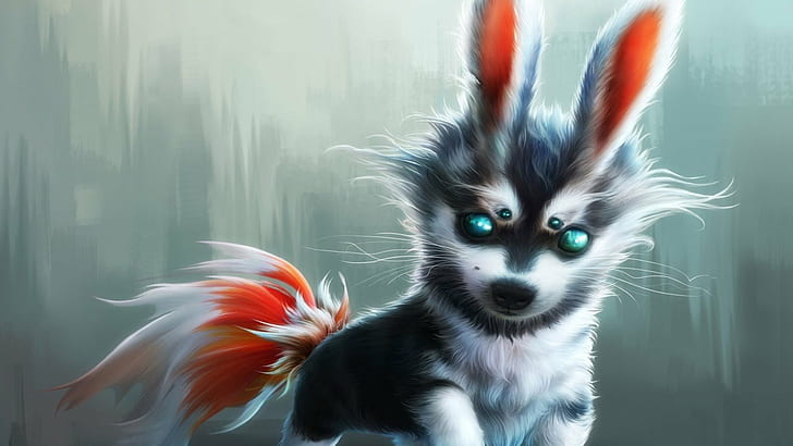 HD wallpaper: huskey dog blue eyes hd fantasy animal | Wallpaper Flare