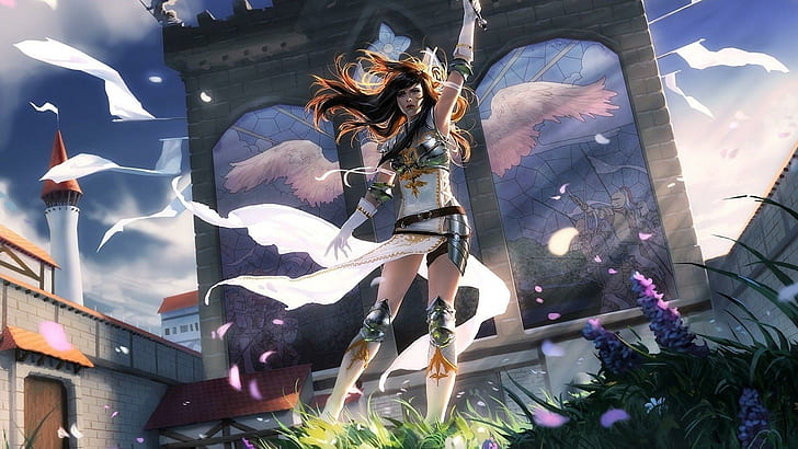 Angelic Destiny - Magic - The Gathering, brown haired girl illustration