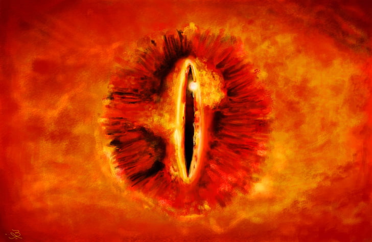 Sauron, The Eye Of Sauron, The Lord Of The Rings, red, no people, HD wallpaper