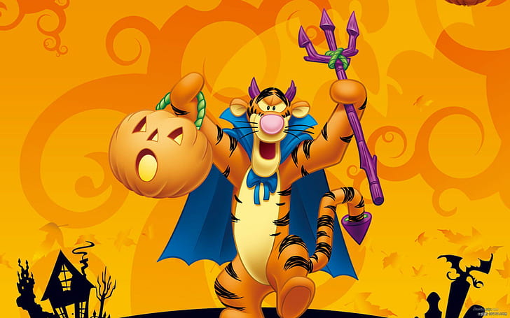 Halloween Tigger Winnie Pooh Disney, HD wallpaper