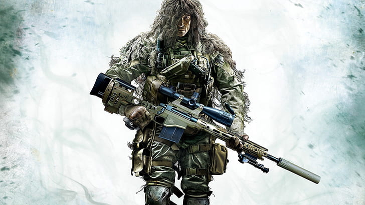 Sniper: Ghost Warrior 2, Disguised soldier, HD wallpaper