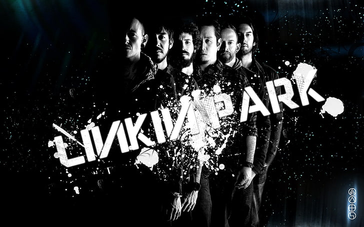 Linkin Park wallpaper, men, musicians, people, women, night, black And White