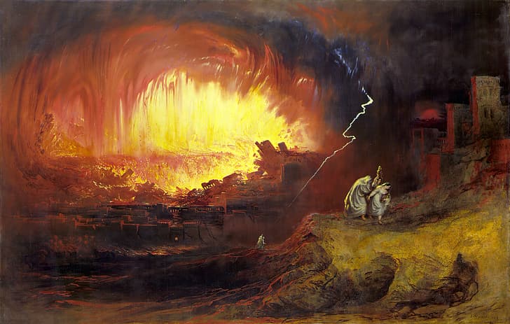 John Martin, classic art, painting, classical art, Sodom and Gomorrah
