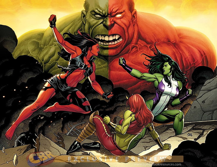 Comics, Red She-Hulk, HD wallpaper