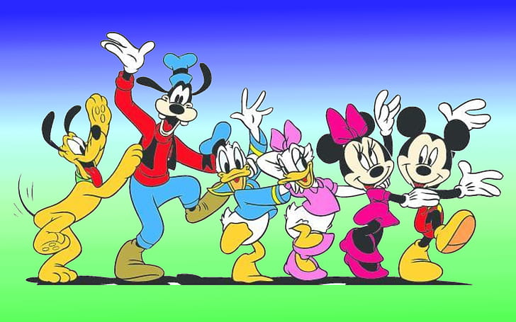 Merry Band Donald Duck Daisy Duck Mickey Mouse Pluto And Goofy Desktop Hd Wallpaper 1920×1200, HD wallpaper