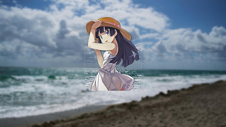 Gokou Ruri, anime girls, render in shapes, picture-in-picture