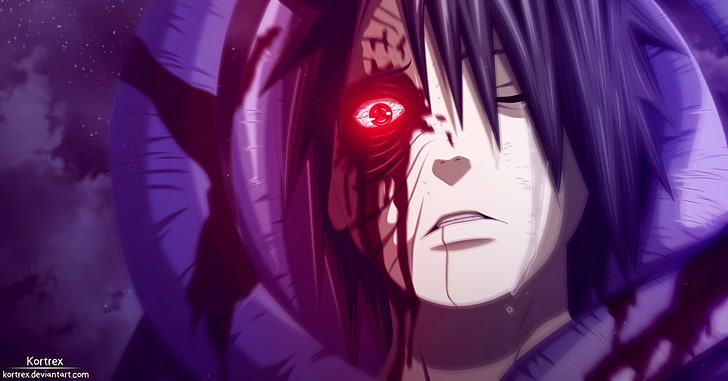 men anime character illustration, Naruto, Blood, Boy, Crying