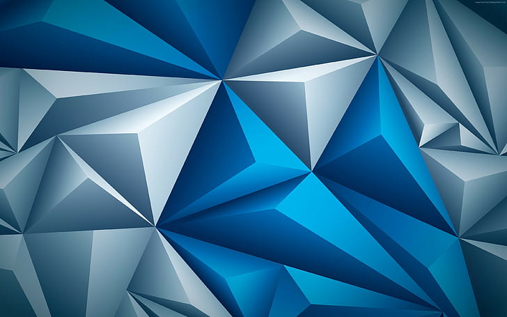 3D, triangle, abstract, 4k, HD wallpaper