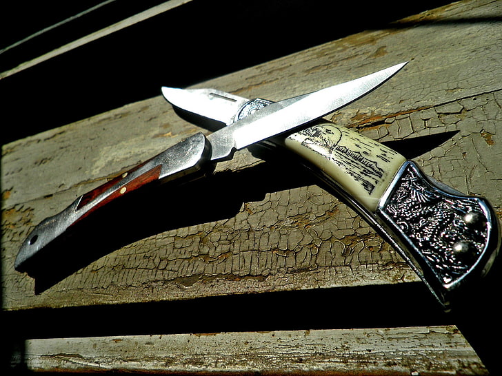 knife, weapon, wood - material, no people, sunlight, metal, HD wallpaper