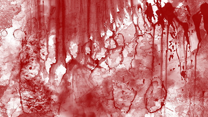 red and white abstract painting, stains, wall, lines, backgrounds, HD wallpaper