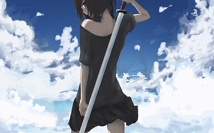 woman with sword anime character, anime girls, original characters