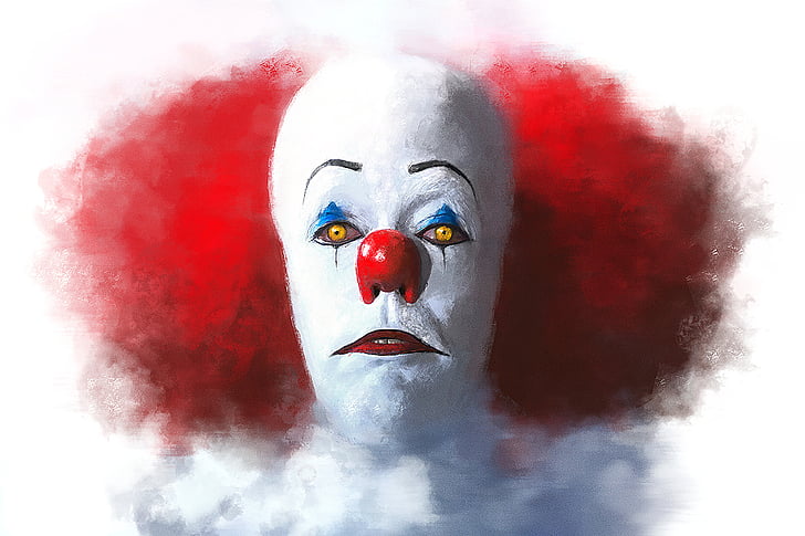 Movie, It (1990), Artistic, It (Movie), Painting, Pennywise (It), HD wallpaper