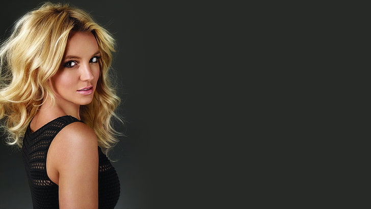 Britney Spears, women, portrait, face, singer, simple background, HD wallpaper