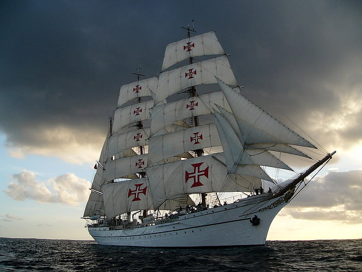 sailing ship, sagres, Portugal, nautical vessel, sea, transportation