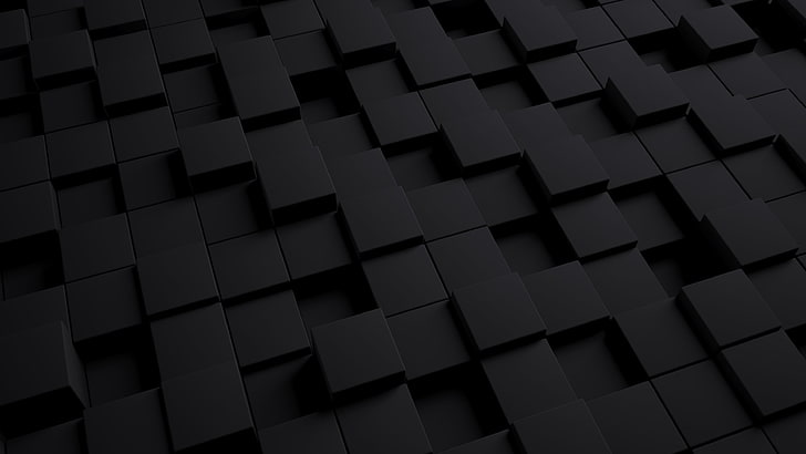 cube, dark, texture, shape, pattern, backgrounds, abstract, HD wallpaper