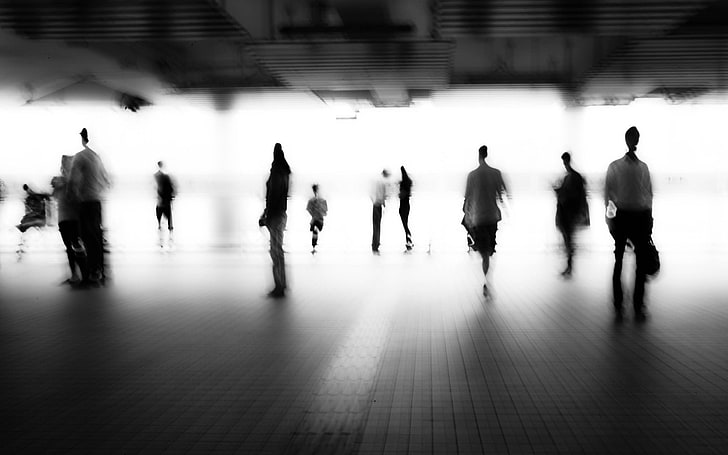 white, celebrity, monochrome, people, group of people, blurred motion, HD wallpaper