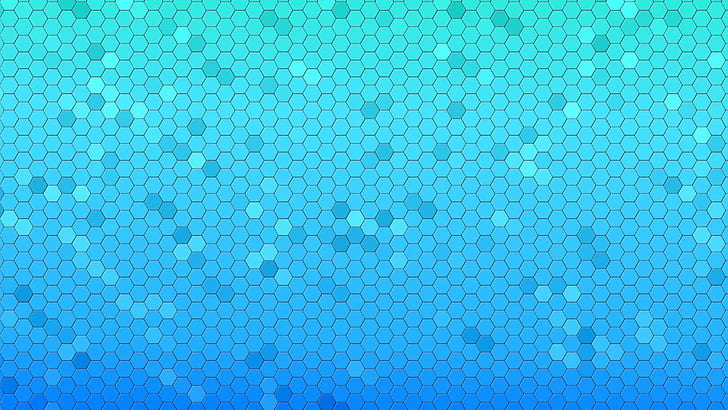 untitled, hexagon, backgrounds, blue, pattern, textured, full frame, HD wallpaper