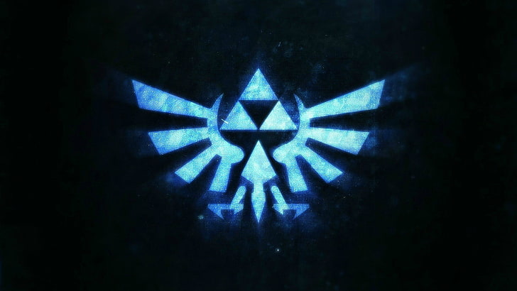 The Legend of Zelda, video games, hylian crest, illuminated, HD wallpaper