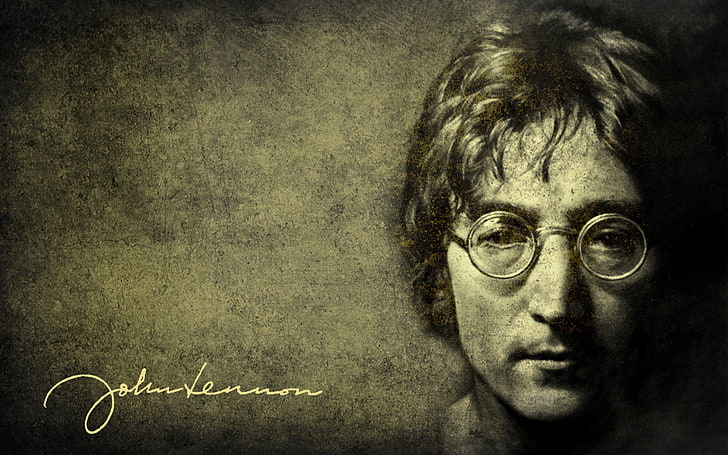 John Lennon illustration, rock, legend, Beatles, John Lenon, people