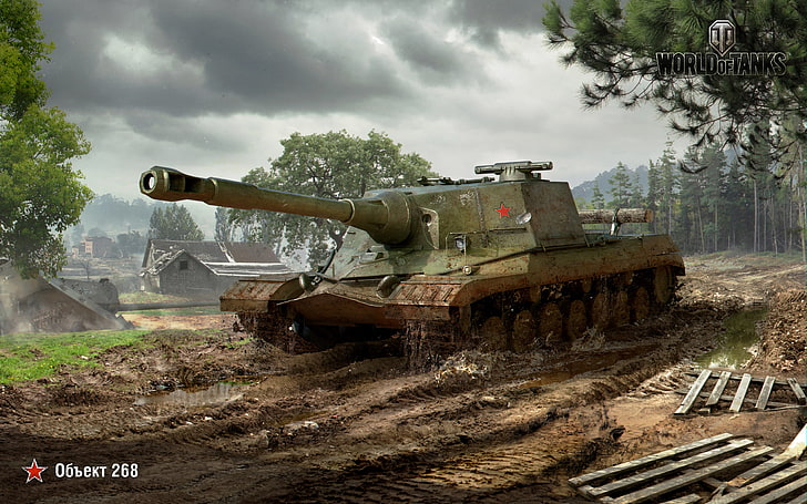 green battle tank, WoT, World Of Tanks, Wargaming Net, Object 268 HD wallpaper