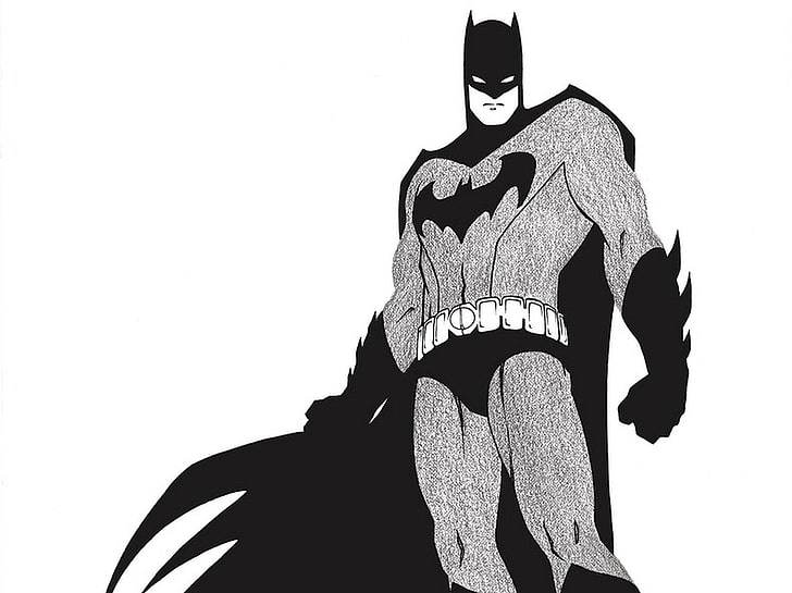 Batman, Batman Black and White, HD wallpaper
