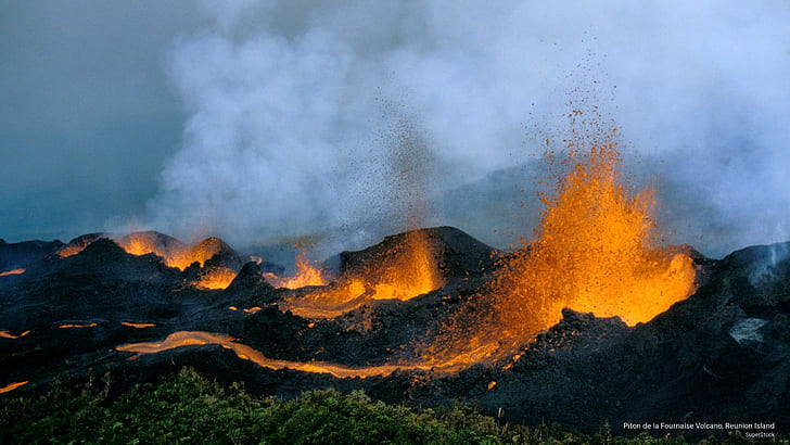 Piton de la Fournaise Volcano, Reunion Island, Nature, HD wallpaper