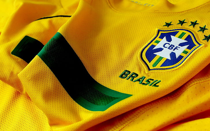 sports jerseys, Brazil, HD wallpaper