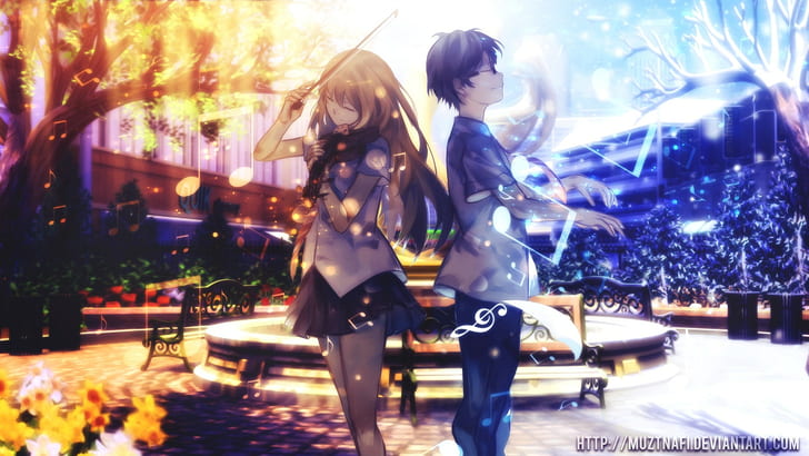 1366x768px | free download | HD wallpaper: your lie in april | Wallpaper  Flare
