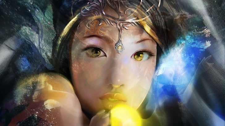 fairy digital wallpaper, fantasy art, fantasy girl, headshot, HD wallpaper