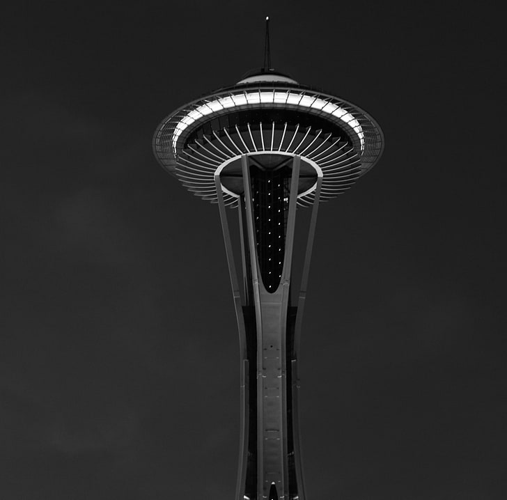 HD wallpaper: The Seattle Tower, Space Needle, Seattle, Black and White,  City | Wallpaper Flare