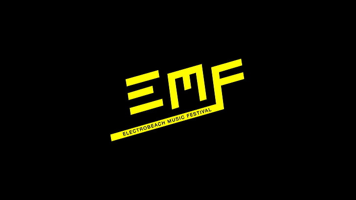 electronic music, Electrobeach, EMF, typography, minimalism, HD wallpaper